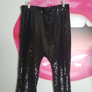 Sequin harem pants